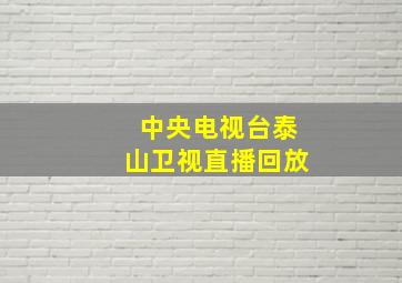 中央电视台泰山卫视直播回放