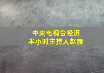 中央电视台经济半小时主持人赵赫