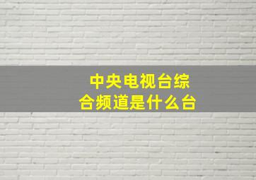 中央电视台综合频道是什么台