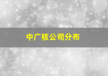 中广核公司分布