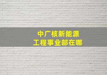 中广核新能源工程事业部在哪