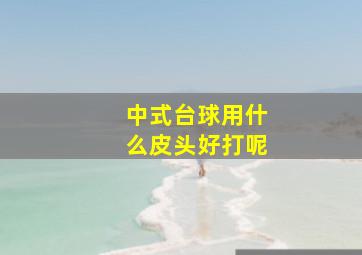 中式台球用什么皮头好打呢