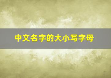 中文名字的大小写字母