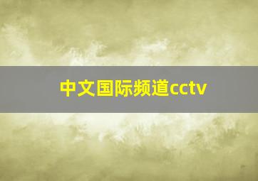 中文国际频道cctv