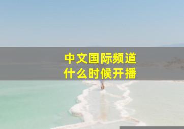 中文国际频道什么时候开播