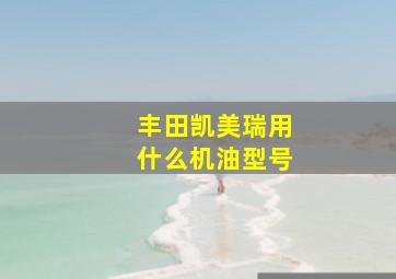 丰田凯美瑞用什么机油型号