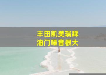 丰田凯美瑞踩油门噪音很大