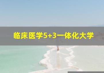 临床医学5+3一体化大学