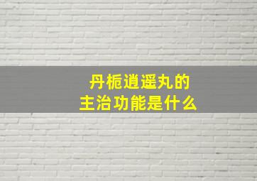 丹栀逍遥丸的主治功能是什么