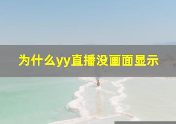 为什么yy直播没画面显示