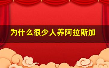 为什么很少人养阿拉斯加