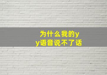 为什么我的yy语音说不了话