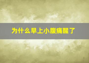 为什么早上小腹痛醒了