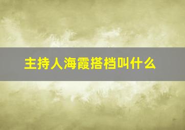 主持人海霞搭档叫什么