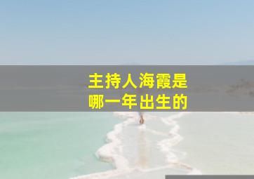 主持人海霞是哪一年出生的