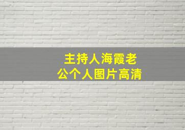 主持人海霞老公个人图片高清