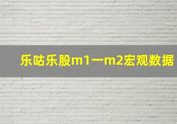 乐咕乐股m1一m2宏观数据