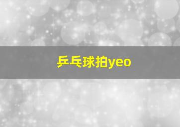 乒乓球拍yeo