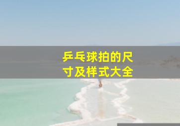 乒乓球拍的尺寸及样式大全