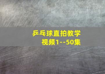 乒乓球直拍教学视频1--50集