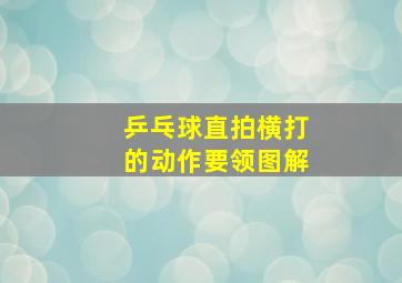 乒乓球直拍横打的动作要领图解