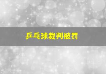 乒乓球裁判被罚