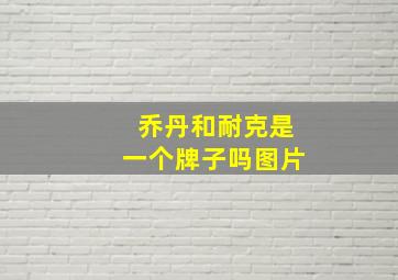 乔丹和耐克是一个牌子吗图片