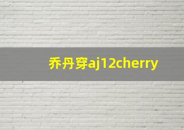 乔丹穿aj12cherry