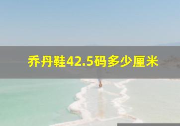 乔丹鞋42.5码多少厘米