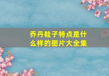 乔丹鞋子特点是什么样的图片大全集