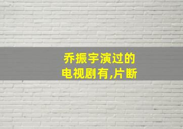 乔振宇演过的电视剧有,片断