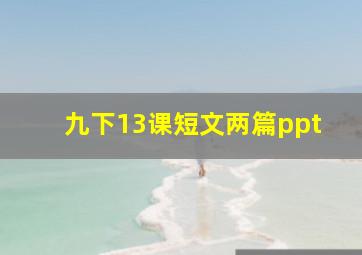 九下13课短文两篇ppt