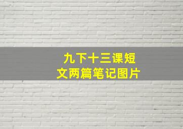 九下十三课短文两篇笔记图片