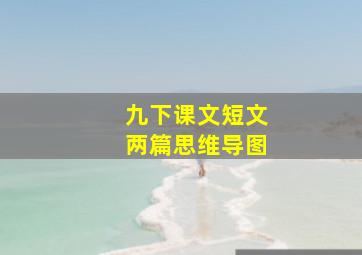 九下课文短文两篇思维导图