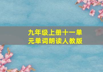 九年级上册十一单元单词朗读人教版