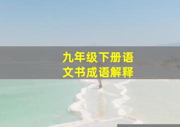 九年级下册语文书成语解释