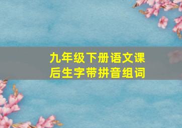 九年级下册语文课后生字带拼音组词