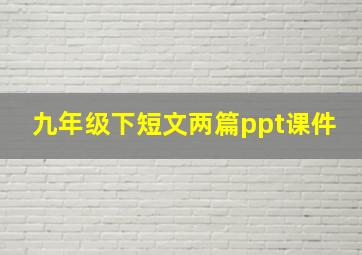 九年级下短文两篇ppt课件