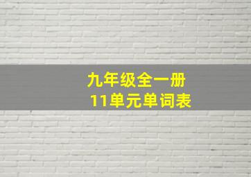 九年级全一册11单元单词表