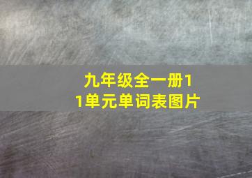 九年级全一册11单元单词表图片