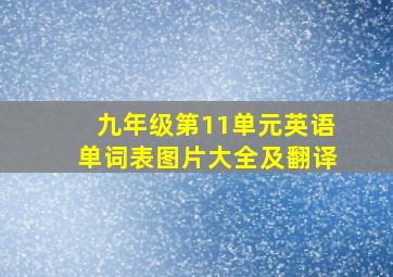 九年级第11单元英语单词表图片大全及翻译