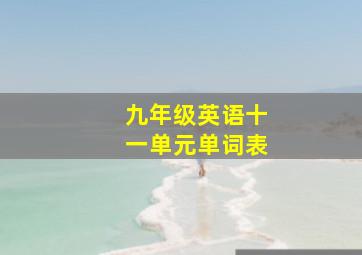 九年级英语十一单元单词表