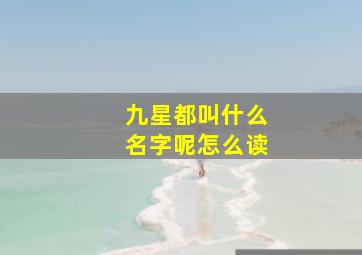 九星都叫什么名字呢怎么读