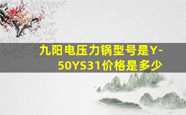 九阳电压力锅型号是Y-50YS31价格是多少