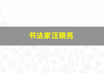 书法家汪晓亮