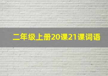 二年级上册20课21课词语