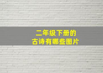 二年级下册的古诗有哪些图片