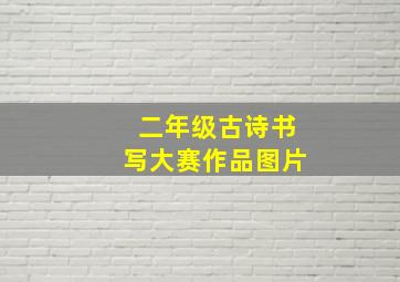 二年级古诗书写大赛作品图片