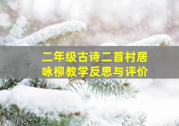 二年级古诗二首村居咏柳教学反思与评价