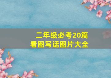 二年级必考20篇看图写话图片大全